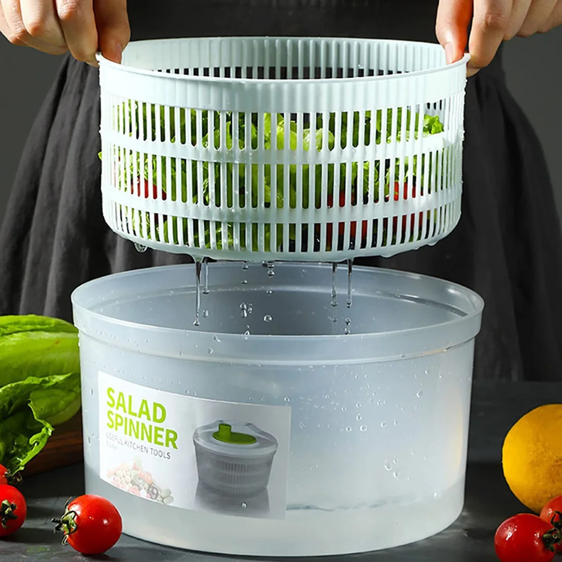 Šalát práčka Šalát Rotujúce Zeleniny Podložka Veľká Kapacita pre Ovocie a zeleninu Cleaner