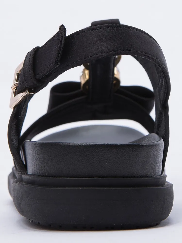 Ženy Mimo Bežné Hrubé Platformu Sandále Lesklé Diamanty Ročník Silk Gladator Topánky Letné Priedušná Bytov Sandále Plus Veľkosť